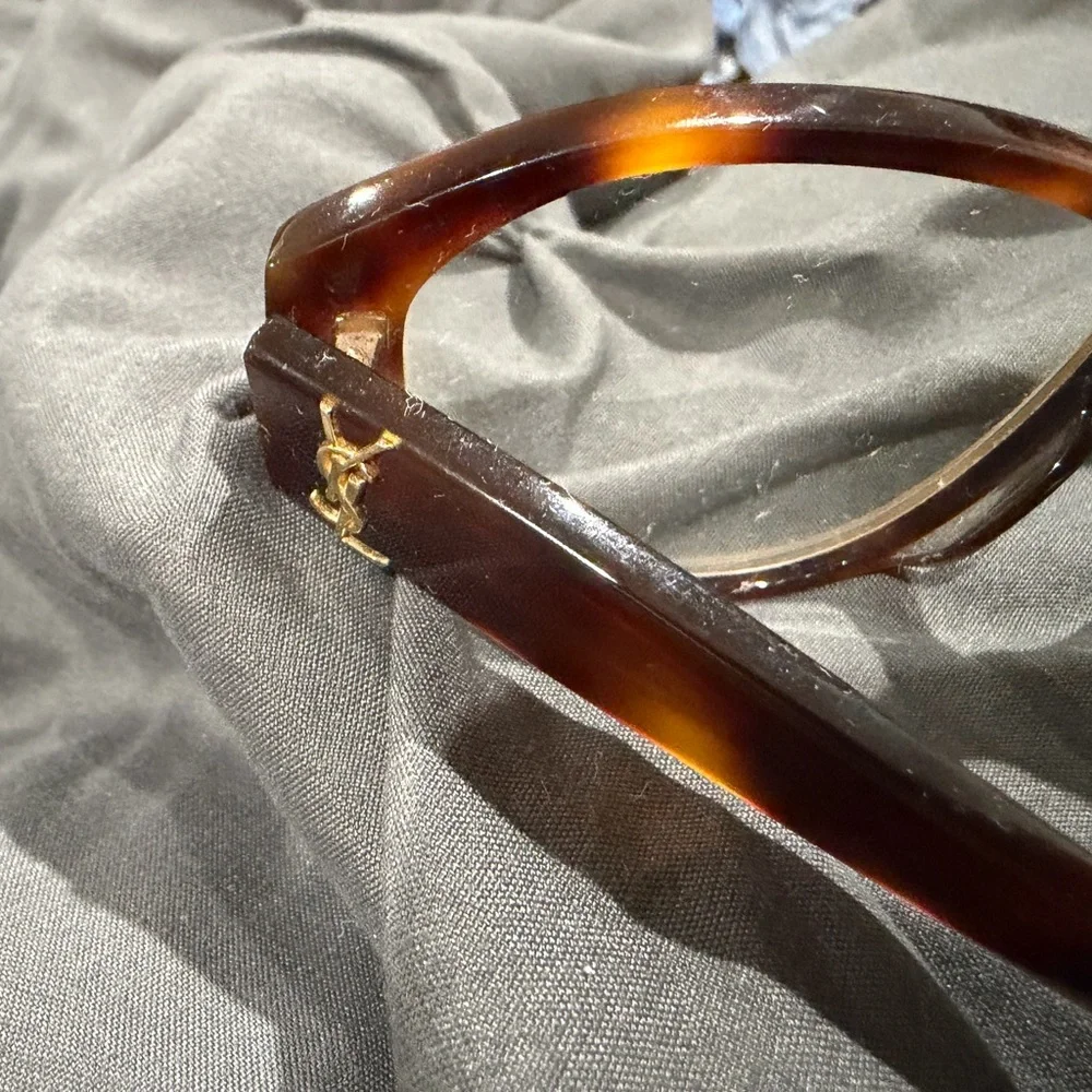 Saint Laurent Tortoiseshell Acetate Glasses - Brown - Picture 4 of 10